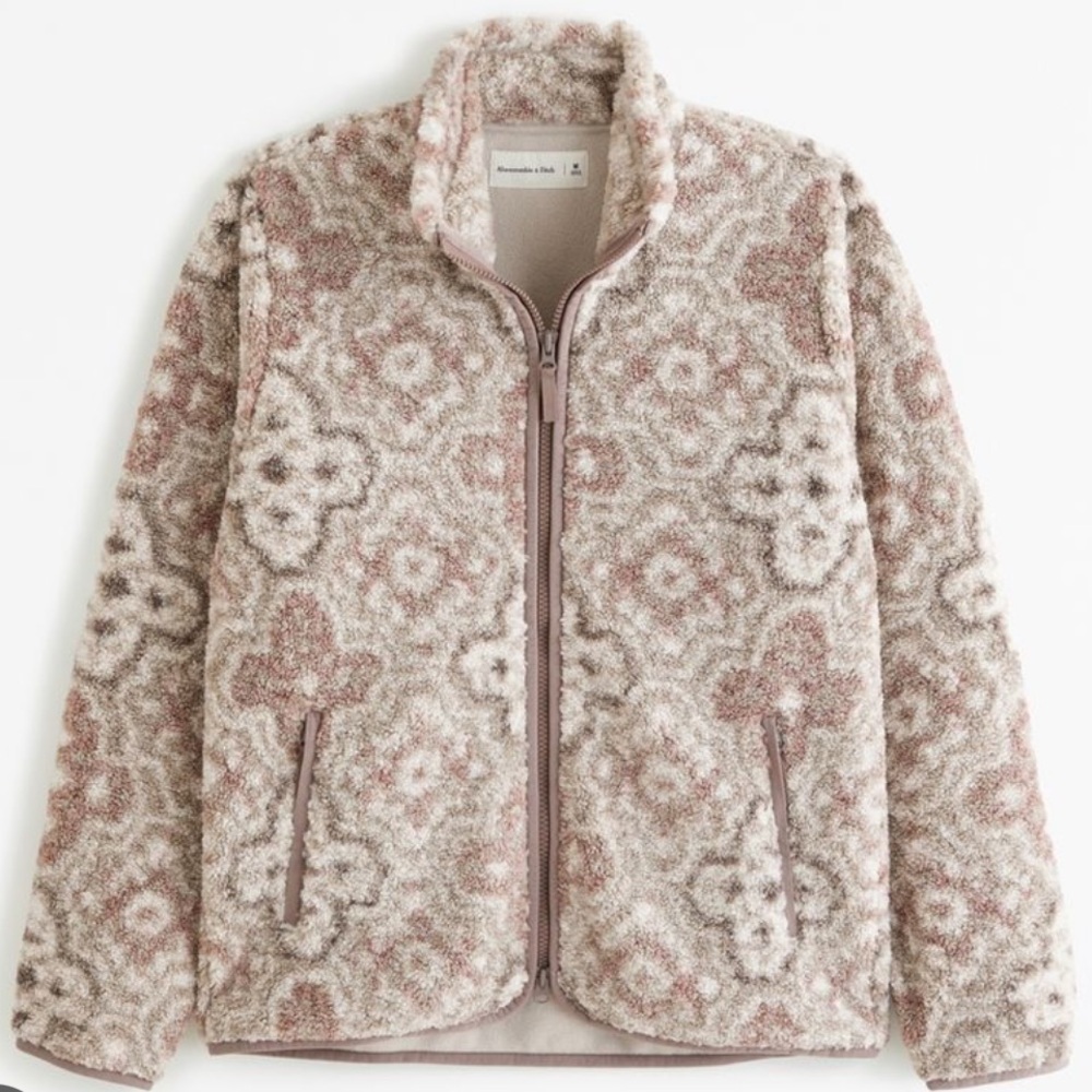 Pattern Sherpa Full-Zip Jacket